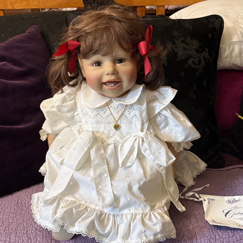 Zapf Creations Adorable White Doll with Red Accents.  Limited edition